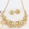 Rhinestone Alloy Flower Jewelry Set