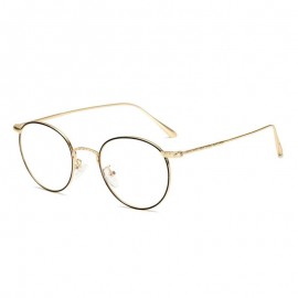 Retro Metal Frame Glasses Flat Mirror for Myopia Glasses