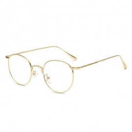 Retro Metal Frame Glasses Flat Mirror for Myopia Glasses