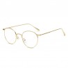 Retro Metal Frame Glasses Flat Mirror for Myopia Glasses