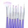 7pcs Purple Nail Design Brush Manicure for Painting Tool