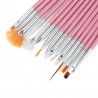 15Pcs Nail Art Design Painting Pen Brush Tool Set with Wooden Handle DIY Fit Tips