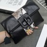 Stitching Snake Pattern Folding Clutch Money Bag Case