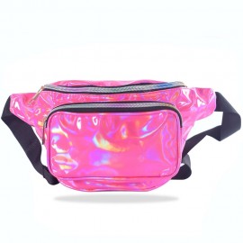 LOUIS JASON Travel Beach Shiny Raves Hip Fashion Hologram PVC Travel Waist Bags