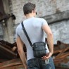 BULLCAPTAIN Men Casual Genuine Leather Shoulder Bag