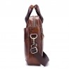 BULLCAPTAIN Men's Messenger Bag Leather Multifunction Portable Briefcase