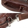 FONMOR Vintage Classic Leather Shoulder Bag for Men