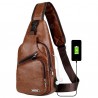 USB Charging Chest Bag Casual Fashion