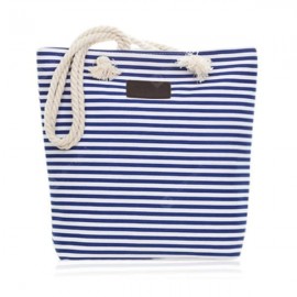 Canvas Striped Beach Bag