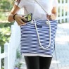 Canvas Striped Beach Bag