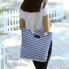 Canvas Striped Beach Bag