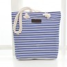 Canvas Striped Beach Bag