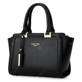 Women Elegant Solid Color PU Tote Shoulder Bag