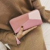 Color Block Tassel Geometric Clutch Wallet