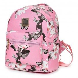 Woman Casual Butterfly Flower Strap Backpack