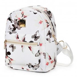 Woman Casual Butterfly Flower Strap Backpack