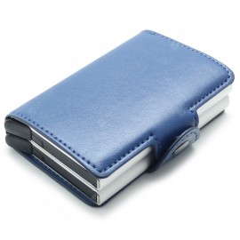 Men Leisure Card Holder Automatic Pop-up Leather Anti-theft