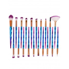 Professional 20Pcs Zircon Pattern Fiber Hair Makeup Brush Set