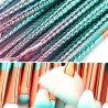 Ombre Mermaid Eye Facial Makeup Brushes 15PCS