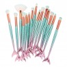 Ombre Mermaid Eye Facial Makeup Brushes 15PCS