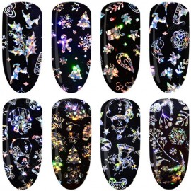 Christmas Series Star Nail Sticker 4pcs