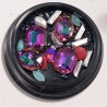 1 Box Decorative Multicolor Red Big Jewel Pearl Accessories Mixed Style  Nail Art Decoration 80PCS