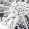 4 Size 300pcs Nail Art Tips Crystal Glitter Rhinestone Decoration