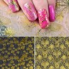 XM DIY Nails Sticker Gold Embossed Fringe Art Decals 8PCS