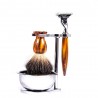 Men Manual Shaving Mane Brush Cleaning Brush Vintage Razor Bracket Manual Razor Brush Set