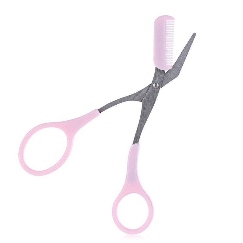 Women Eyebrow Trimmer Groomer with Comb Cutting Scissor