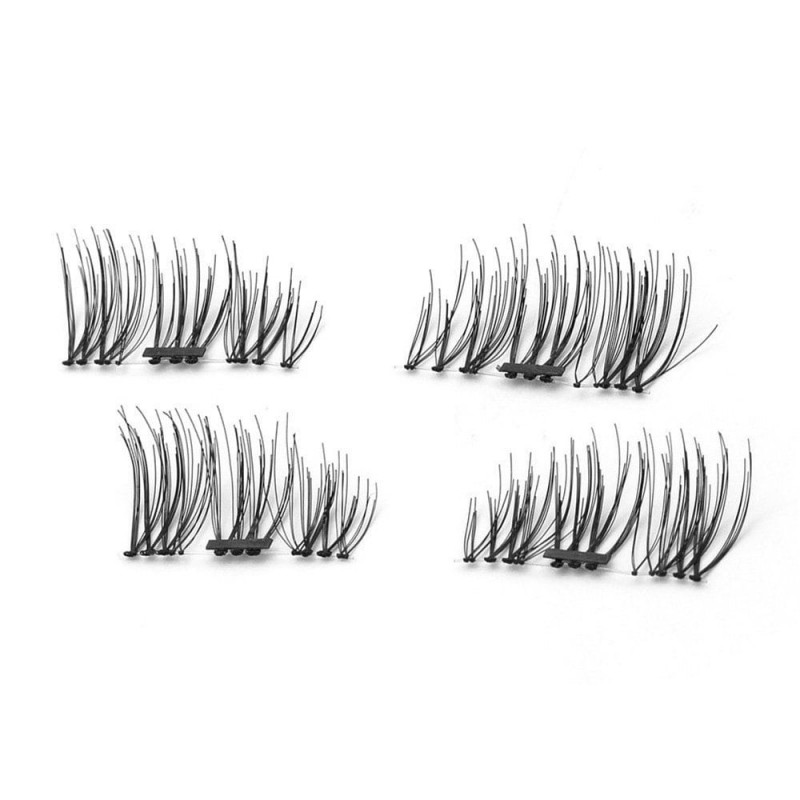 4pcs 3D Magnetic False Eyelashes Natural Soft Makeup Reusable Magnet Extension