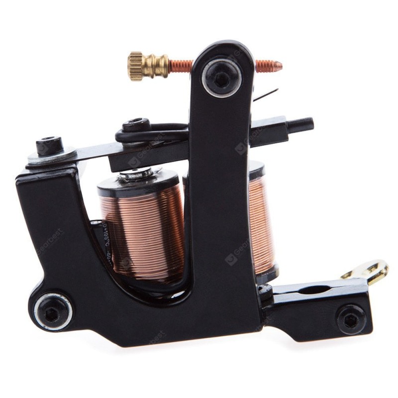 Black 8 Wraps Coils Tattoo Machine Gun for Liner Shade