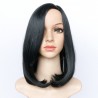 Medium Side Parting Tail Adduction Straight Bob Synthetic Wig