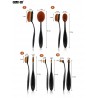 MAANGE 5Pcs Oval Toothbrush Shape Facial Brushes Set