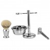 Hairy Beard Brush Bracket Manual Metal Handle Razor Set