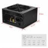 Excelvan 600-Watt ATX Computer Power Supply Desktop PC 600W for Intel AMD PC SATA