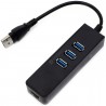 KY - 688 USB 3.0 Type-C To 3-Port Hub with Gigabit Ethernet Adapter RJ45 10 / 100 / 1000Mbps Realtek RTL8153 USB-C LAN Network Adapter