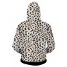 Stylish Fitted Hooded 3D Leopard Head Pattern Long Sleeve Cotton Blend Hoodie For Men