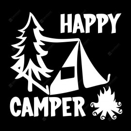 Happy Camper Creative Car Decoration Sticker Removable Decorations