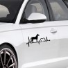 Creative pony love electrocardiogram Car Decoration Sticker Removable Decoration