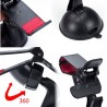 ZIQIAO 360 Degrees Rotation Universal Car Suction Mount Cell Phone / GPS Holder  -  BLACK