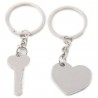 Pair of Love Heart Couple Keychains