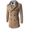 Stylish Comfortable Men Button Slim Woollen Coat