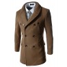 Stylish Comfortable Men Button Slim Woollen Coat