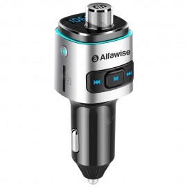 Alfawise QC3.0 Bluetooth 4.2 FM Transmitter Car Charger