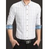 Slim Business Plaid Long Sleeve Shirt for Men