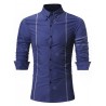 Personality Men Casual Slim Long-sleeved Shirt