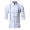 Personality Men Casual Slim Long-sleeved Shirt