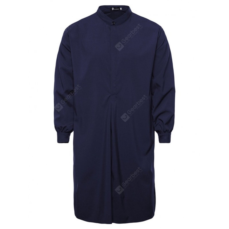 Stylish and Simple Long Men Shirt Robe