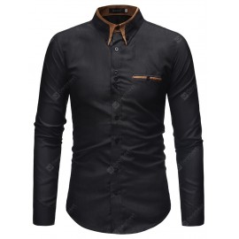 Stylish Stand Collar Long Sleeve Shirt for Man